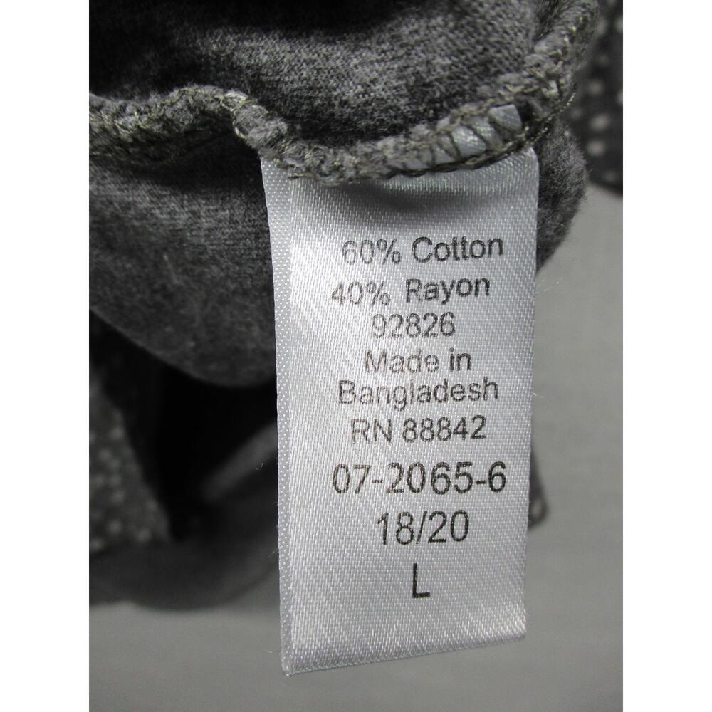 Woman Within Gray White Polka Dot V-Neck 3/4 Sleeve Tunic Top Womens Size 18/20 - Picture 6 of 8